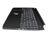 Toshiba Satellite S50W-C Original Tastatur inkl. Topcase DE (deutsch) schwarz/weiß/schwarz mit Backlight (Anschlusskabel 29mm)