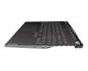 V193020CK2-GR Original Sunrex Tastatur inkl. Topcase DE (deutsch) grau/grau mit Backlight