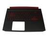 WK2029 Original Acer Tastatur inkl. Topcase DE (deutsch) schwarz/schwarz mit Backlight